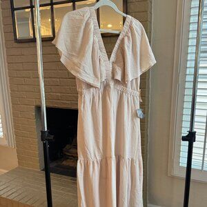Mila Mae Flutter Sleeve Tiered Maxi Dress (NWT)